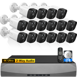 Load image into Gallery viewer, 4K 8MP 16-Camera PoE Security Camera System with 2TB HDD